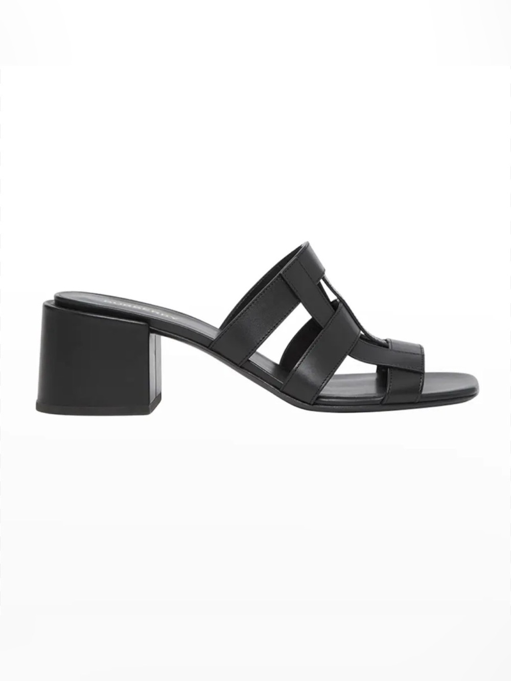 Burberry Women’s Lyna Black Leather Cage Sandals Size 8.5 Worn Once